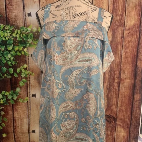 Beautiful Off Shoulder Teal Satin Dress - Picture 1 of 8